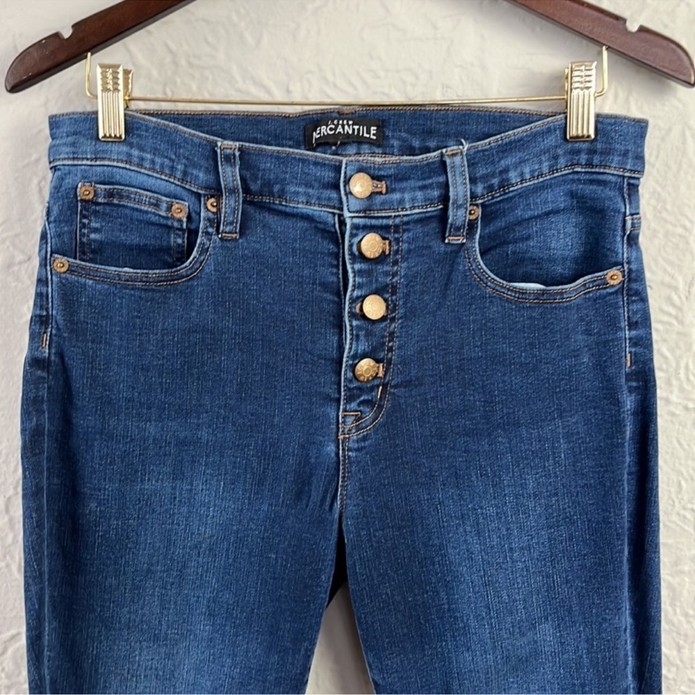 J Crew Button Fly High Rise Skinny Jeans Excellent Size 29 - Picture 5 of 9